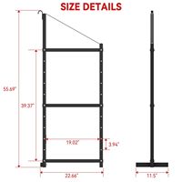 Supports d'étagères pour conteneurs maritimes, kit de rangement en acier réglable à 3 niveaux, organisateur mural pour garage, abri, supports