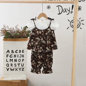Ropa Acolchada de Algodón para Niñas al por Mayor, Camisetas con Estampado de Calaveras y Pantalones de Viscosa para Niños, Traje de Carreras Infantil de Proveedor Chino - Product Image 4