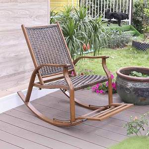 Modern dayanıklı özelleştirilebilir açık alüminyum alaşım sallanan Recliner sandalye ev eğlence yemek otel parkı Villa balkon avlu - Product Image 6