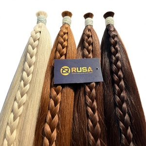 Extensions de cheveux vierges vietnamiens RUSA en vrac, pointes pleines, super double drawn, double trame, 100g, toutes couleurs - Product Image 6