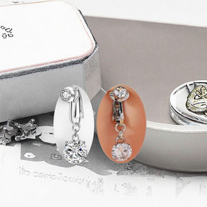 नकली बेली बटन रिंग जिरकॉन प्यारा नकली भेदी गहने गैर भेदी बॉडी गहने सेक्सी महिला पुरुष - Product Image 2