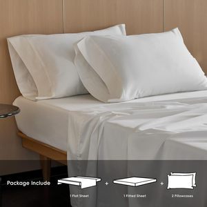 Trắng khách sạn phẳng tấm bedding Set 700tc 100% Ai Cập bông bedding cho khách sạn <span class=keywords><strong>700</strong></span> đếm bông cho khách sạn giường Vua Kích thước - Product Image 4