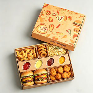 Caja <span class=keywords><strong>para</strong></span> llevar <span class=keywords><strong>de</strong></span> <span class=keywords><strong>empanadas</strong></span> <span class=keywords><strong>de</strong></span> papas fritas con taza <span class=keywords><strong>para</strong></span> salsa, <span class=keywords><strong>de</strong></span> cartón desechable, <span class=keywords><strong>para</strong></span> comida rápida, hamburguesas <span class=keywords><strong>y</strong></span> pollo frito. - Product Image 1