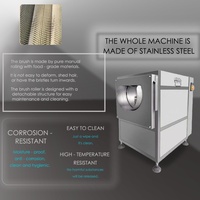 Automatische roestvrijstalen groenteschiller-wasmachine motor voor aardappel, cassave, yam, fruit schillen, groenteverwerkingsinstallatie