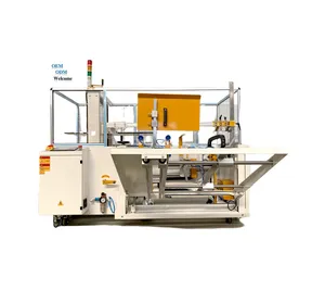 Case Erector Plastic Cup Sealing Carton Sealer Machine With Movable Caster