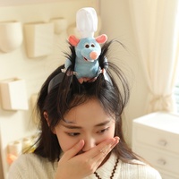 Mignon Cuisine Souris En Peluche Jouet Porte-clés et Sac Inspiré Du Visage Lavage Bandeau Épingle À Cheveux Accessoires De Cheveux Filles Cadeau pour Le Commerce De Gros
