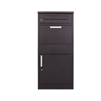 Boîte aux lettres extérieure autoportante en acier sécurisée pour jardin, avec serrure à clé, capacité 16L, pour appartement, avec fente pour colis et lettres