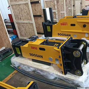 หัวเจาะไฮดรอลิก SOOSAN รุ่น SB50 แบบกล่อง สำหรับทำลายหินและคอนกรีต พร้อมหัวสกัดขนาด 100 มม. สำหรับงานก่อสร้าง - Product Image 1