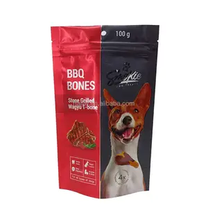 Großhandel benutzerdefiniert bunt Kunststoff Hundenahrung-Verpackungsbeutel leer Stammbaum Hund Haustier-Leckerei-Lebensmittel-Verpackungsbeutel