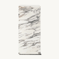 Meubles Kumusi Nouvelle collection de marbre blanc Arabescato Table d'appoint en tube carré Meubles de salon