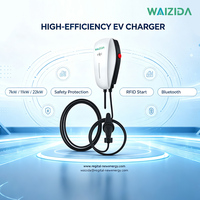NOUVEAU WAIZIDA EE-ACH101-07-6C2-R Chargeur mural pour véhicule électrique de type 2 AC 7 kW Blanc Station de recharge de voiture électrique à domicile