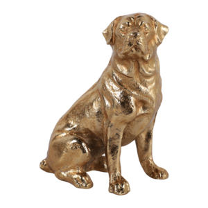 Statua di Cane in Alluminio per Decorazione Casa e Ufficio, Esposizione su Mensola o Tavolino da Caffè - Product Image 1