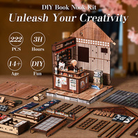 Produit phare pour l'exportation : Kit de construction DIY Maison de vin Yiran Iju, modèle en bois 3D à assembler à la main, ensemble de livres et puzzle créatif