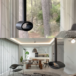 CRUISE <span class=keywords><strong>Moderne</strong></span> 360 Degrés Plafond Rotation Cheminée Intérieure 800mm <span class=keywords><strong>Suspendu</strong></span> Bio Ethanol Poêle pour Hôtels Villa <span class=keywords><strong>Moderne</strong></span> Suspendue - Product Image 3