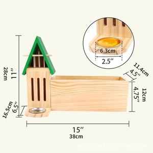 Hábitat de mariposas de madera, comedero, decoración de jardín, caja de cría de madera maciza, casa para insectos de exterior, fácil de limpiar - Product Image 4