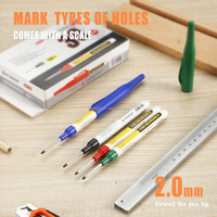 Marqueurs permanents multi-usages pour trous profonds, marqueurs à long bec, marqueurs pour trous de perçage profond, marqueurs à pointe longue, résistants à l'eau, pour papier mécanique