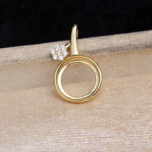 WENCHI S925 Plata Soporte Redondo para Colgante de Perla 9.8-10mm, Dije Vacío para Componentes de Fabricación de Joyería DIY - Product Image 3