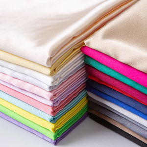 Polyester Lụa Như Satin Độ Đàn Hồi Và Không Có Độ Đàn Hồi Vải Nhuộm Đồng Bằng Vải Váy Cưới Phụ Nữ Ăn Mặc Váy Lót - Product Image 1
