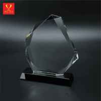 Plaque de récompense Hitop en cristal noir, base angulaire, trophée vierge Iceberg pour trophées, médailles et plaques