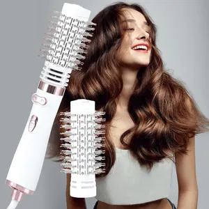 360 Degree Rotating Hair Curling Brush with Removeable AdjustableTemperature Hot Air Hair Comb