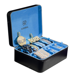 Low MOQ Real Leather Jewelry Packing Box Custom Logo Fine Jewelry Storage Box For Ring Watch Necklace Bangle