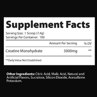 Créatine monohydrate micronisée en poudre, saveur cerise-limeade, complément nutritionnel sportif pour la croissance musculaire, marque privée