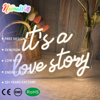Neonawall - C'est une histoire d'amour - Lumière néon décorative pour mariage, anniversaire, décoration murale, enseigne néon pour la maison, le bar, l'hôtel