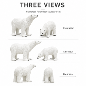 Escultura de Oso Polar de Fibra de Vidrio Personalizada, Estatua de Animal Ártico OEM para Exhibición en Jardines y Paisajes - Product Image 6