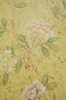 Papier peint chinoiserie de luxe personnalisé de style chinois, motif floral jaune et oiseaux, pivoine et moineau, papier peint botanique pour chambre à coucher et hôtel