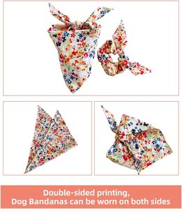 Foulard en polyester imprimé personnalisé pour <span class=keywords><strong>chien</strong></span>, bandana d'anniversaire avec <span class=keywords><strong>chouchou</strong></span>, haute qualité - Product Image 4