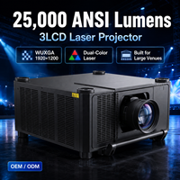 Projecteur laser 3LCD WUXGA haute luminosité 25000 lumens ANSI pour église, salle de conférence, lieu d'exposition