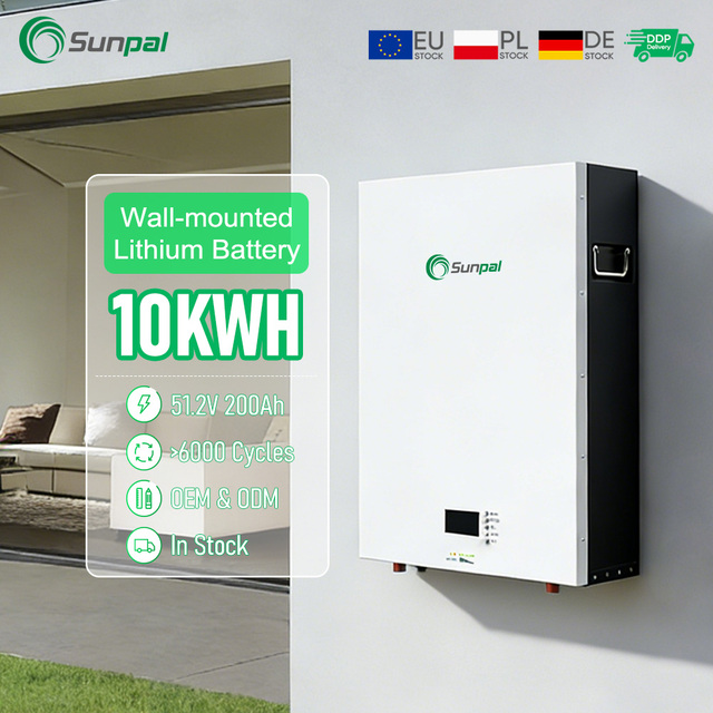 Sunpal in Stock Lithium Battery 48v 200ah 10 kwh Lifepo4 Solar Battery for Solar System