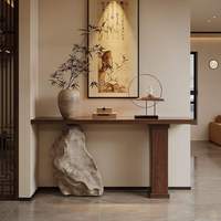 Console moderne en pin massif de style chinois pour villa, ferme, hôtel, couloir, entrée, salle à manger, salon – Écologique