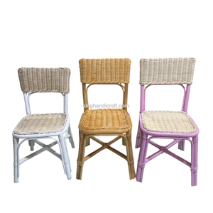 Silla Infantil de Ratán Hecha a Mano, Muebles para Fiestas de Cumpleaños, Silla Infantil de Estilo Rústico Bohemio - Product Image 2