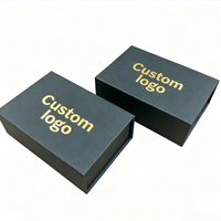 Boîte rigide personnalisée en forme de livre noir avec logo en feuille d'or OEM/ODM, insert en mousse, boîte d'emballage pour flacons de 3 ml et 5 ml en verre