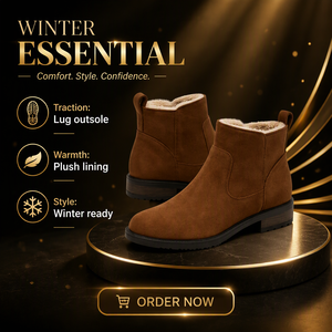 Bottes douillettes à tige courte doublées de peluche, semelle en caoutchouc, pour l'extérieur par temps froid, vente en gros, OEM, ODM, logo personnalisé - Product Image 6