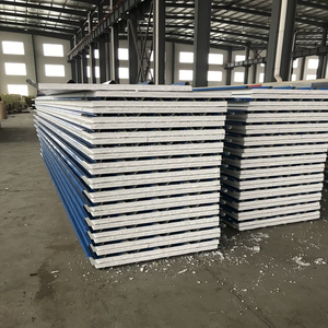 पूर्वचित्रित शीट धातु पॉलीयूरेथेन मुखौटा एल्यूमीनियम इन्सुलेशन दीवार पैनल ठंडे कमरे के लिए psh सैंडविच छत पैनल - Product Image 6