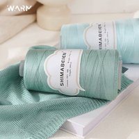 Fil de Soie Pure à 100 % (300g) pour Écharpe au Crochet Faite Main DIY, Doux et Soyeux, Fil de Dentelle Fin Teint N°6, Prix de Gros