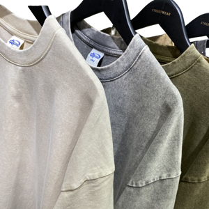 Kodo Tùy Chỉnh Bán Buôn 100% Cotton Rửa Vòng Cổ T-Shirt Chất Lượng Cao Giản Dị Thoáng Khí Cổ Điển Đồng Bằng Người Đàn Ông Của T-Shirt - Product Image 1