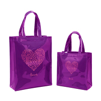 Bolsa de Compras de PVC Impermeable, Brillante, con Acabado Espejo Verde, Personalizada con Impresión, de Lujo, en Oferta, con Forro TC, Promocional