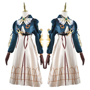 Costume di Halloween da Donna dell'Anime <span class=keywords><strong>Violet</strong></span> <span class=keywords><strong>Evergarden</strong></span> Vestito da Principessa e Cameriera con Parrucca Completo Cosplay per Ragazze - Product Image 4