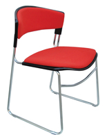 Chaise de conférence de formation en plastique empilable au design moderne pour l'école, l'hôtel, la maison, le bureau ou l'hôpital