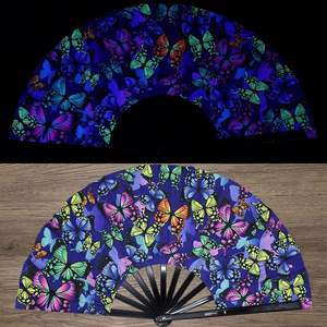 Abanico de Bambú Grande de 33 cm Hecho a Mano, Decoración Floral Tradicional Pintada a Mano, para el Hogar, Negocios, Regalo Promocional, Recuerdo - Product Image 2