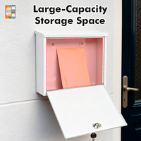 Boîte aux lettres commerciale murale extérieure moderne en acier inoxydable, design durable pour lettres et journaux