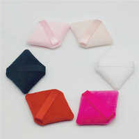 WELLFLYER POPU-222 Logo personnalisé 7 couleurs de houppettes en forme de losange Houppettes douces pour le maquillage du visage pour fond de teint cosmétique poudre libre