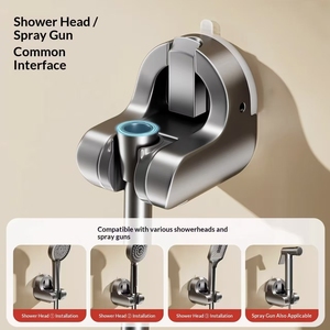 Support mural moderne et minimaliste pour <span class=keywords><strong>douchette</strong></span> de <span class=keywords><strong>bidet</strong></span>, en ABS, avec ventouse et base fixe auto-adhésive puissante, pour douche - Product Image 6