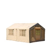 Tente de camping gonflable quatre saisons imperméable avec cheminée intégrée, robuste, montage rapide, portable pour utilisation en extérieur en hiver