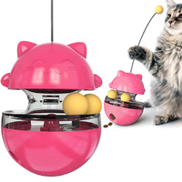 Nouveauté 2025 Pet-U Balle distributrice de nourriture pour chat en plastique ABS écologique moderne, jouet d'apprentissage et d'agitation, avec boîte colorée