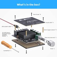 Carte amplificateur récepteur audio stéréo Bluetooth 5.0 ZK-1002L, module numérique mini amplificateur 2 canaux pour enceintes passives domestiques