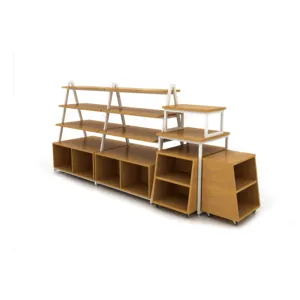 Supermarkt Planken Levert Lichte Afdeling Display Rack Aangepast Winkelcentrum Speelgoed/Briefpapier Houten Display Planken